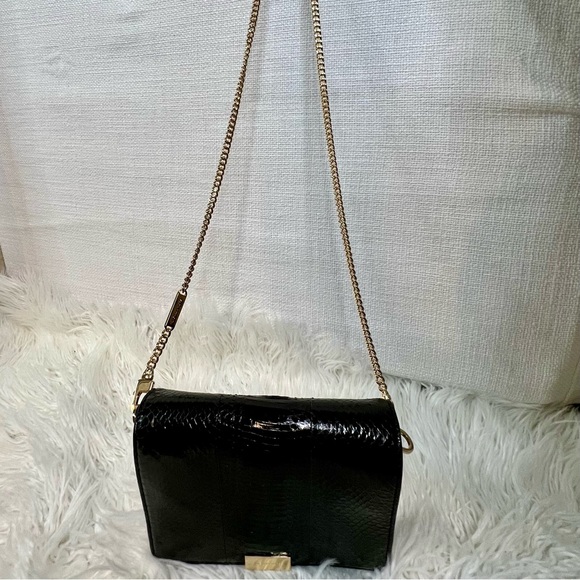 Michael Kors Jade Black Python Crossbody/Clutch - Picture 5 of 5